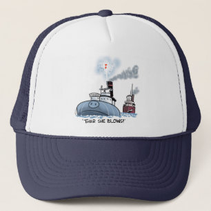 Whaleback "thar she blows" trucker hat