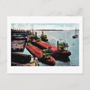 Whalebacks at Belle Isle, Michigan Postcard