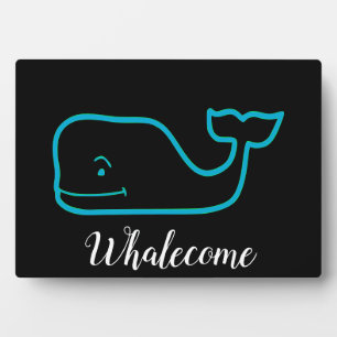 Whalecome Whale Plaque