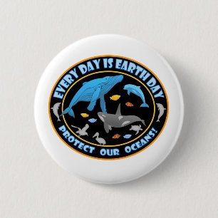 Whales and Dolphins 6 Cm Round Badge