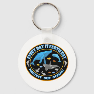 Whales and Dolphins Key Ring