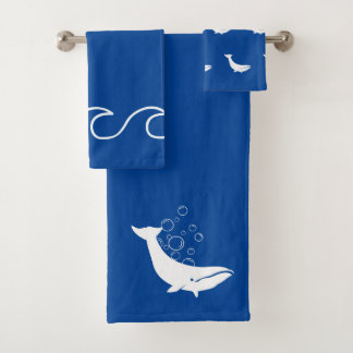 Whales and Waves Themed  Bath Towel Set