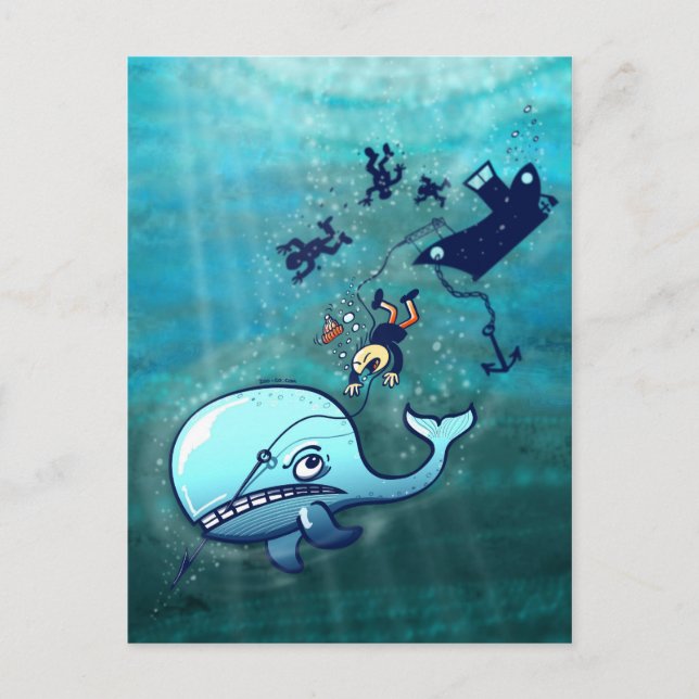 Whales are Furious! Postcard (Front)