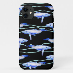 Whales Big Fish Watercolor Art Case-Mate iPhone Case