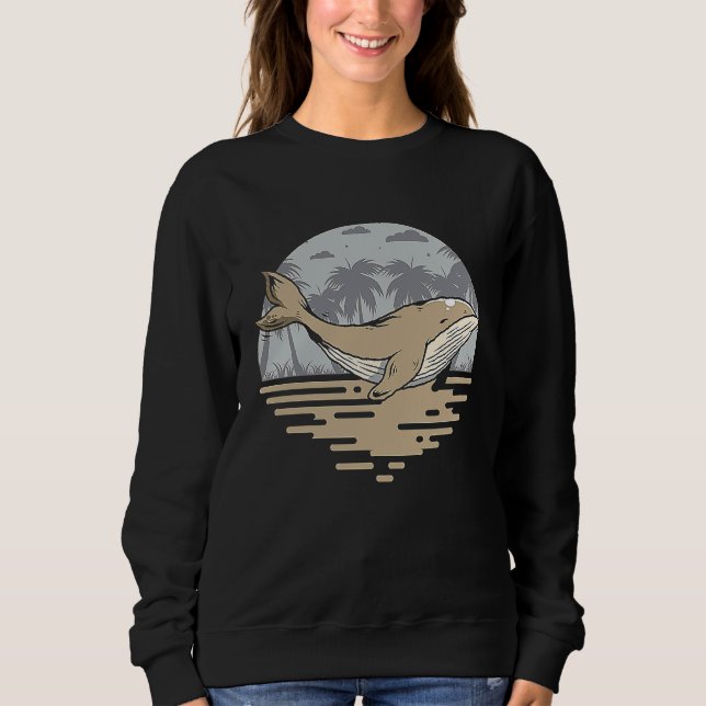 Whales Cute Ocean Mammals  Whale   Ocean Creatures Sweatshirt (Front)