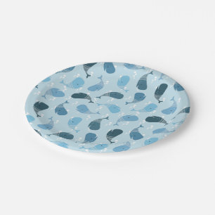 Whales Paper Plate