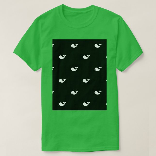whales pattern T-Shirt (Design Front)