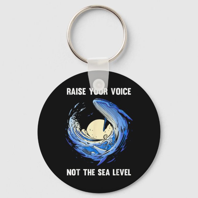 Whales Seas Environmental Protection Climate Key Ring (Front)