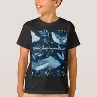 Whales Surf Cosmic Waves Blue Constellation Design