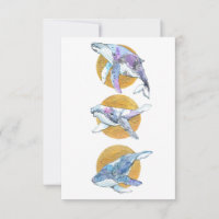 Whales Trio Fly Float and Dream