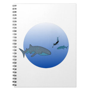 Whaleshark Watching Spiral Notebook