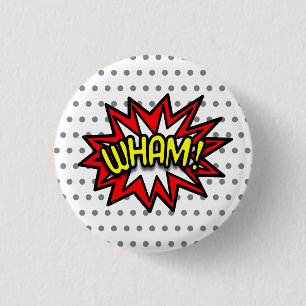 WHAM! 3 CM ROUND BADGE