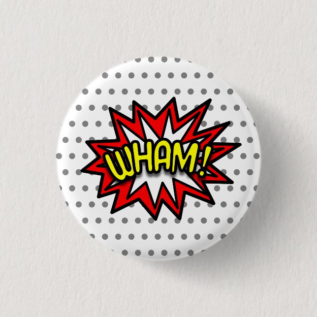 WHAM! 3 CM ROUND BADGE (Front)