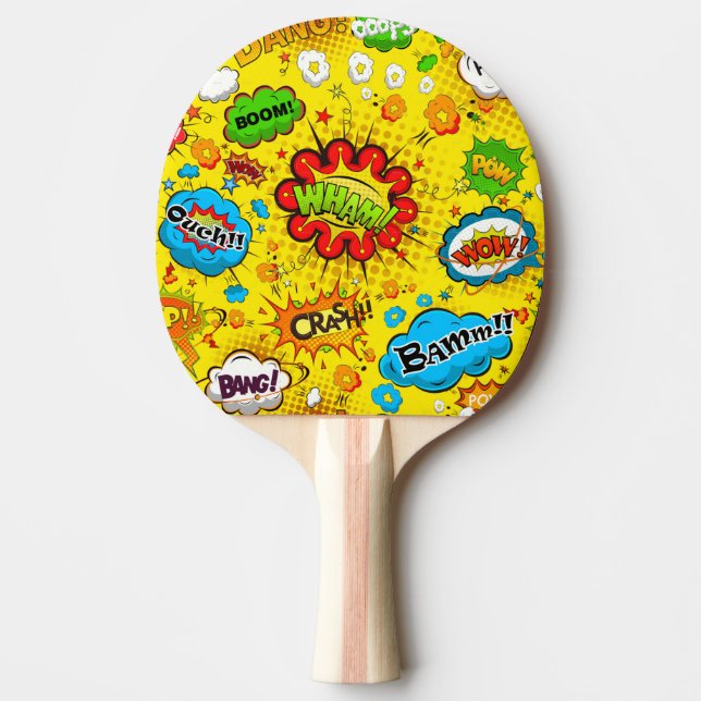 Wham Bamm sounds background Ping Pong Paddle (Front)