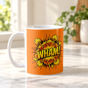 WHAM Comic Book Pop Art Orange Mug