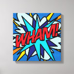 WHAM Fun Retro Comic Book Pop Art Canvas Print<br><div class="desc">A fun,  cool and trendy retro comic book pop art-inspired design that puts the wham,  zap,  pow into your day. The perfect gift for superheroes,  your friends,  family or as a treat to yourself. Designed by ComicBookPop© at www.zazzle.com/comicbookpop*</div>