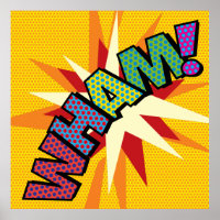 WHAM Fun Retro Comic Book Pop Art