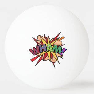 WHAM Funny Modern Cool Comic Book Ping Pong Ball
