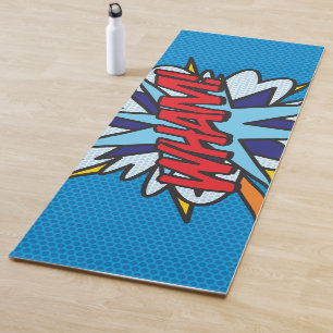 WHAM ZAP Fun Retro Comic Book Pop Art Yoga Mat