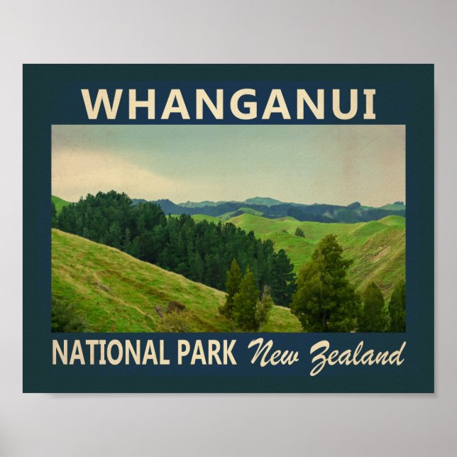 Whanganui National Park New Zealand Vintage  Poster (Front)