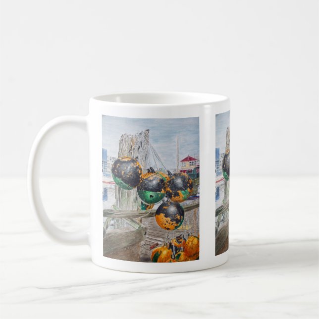 Wharf Bumpers Artwork Coffee Mug (Left)