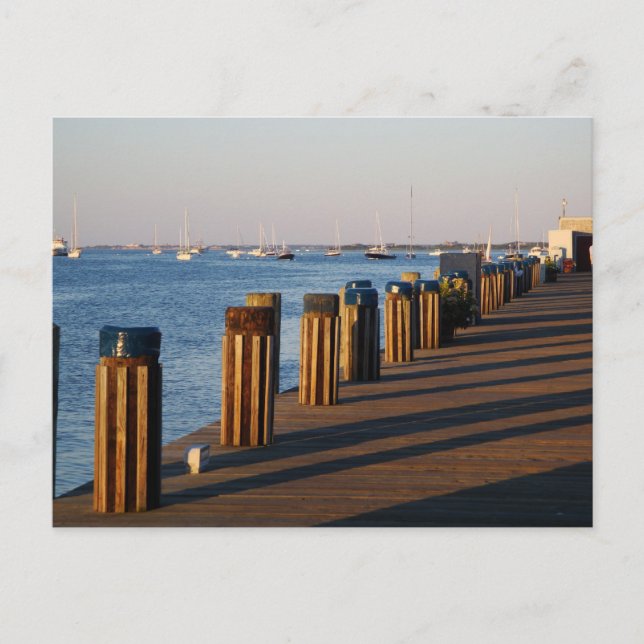 Wharf, Nantucket Harbour Postcard (Front)