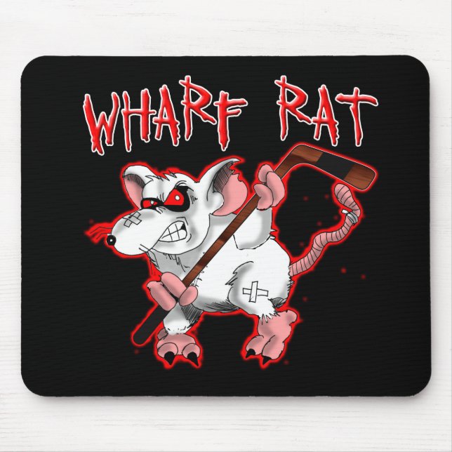 Wharf Rat Cartoon Mascot Mouse Pad (Front)