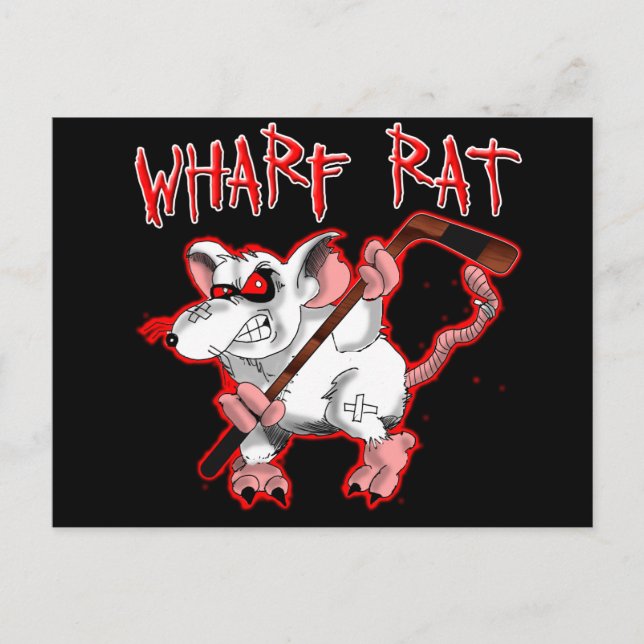 Wharf Rat Cartoon Mascot Postcard (Front)
