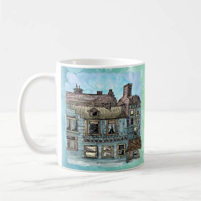 Wharf Scene 2 mug (Left)