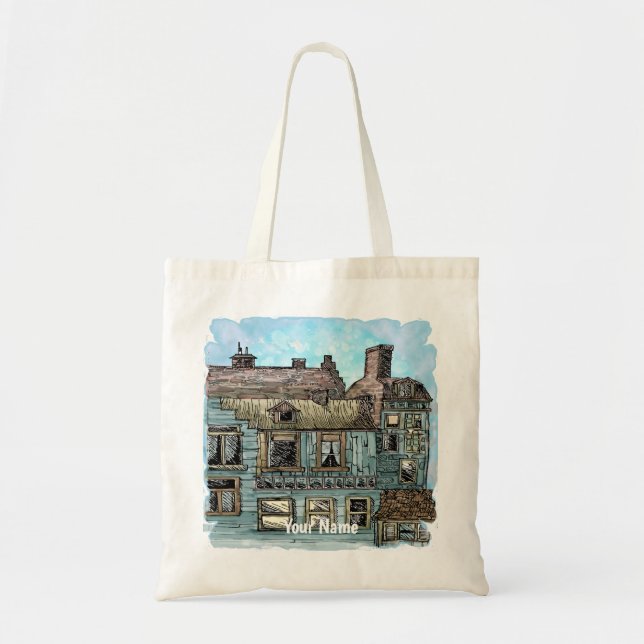 Wharf Scene 2 Tote Bag (Front)