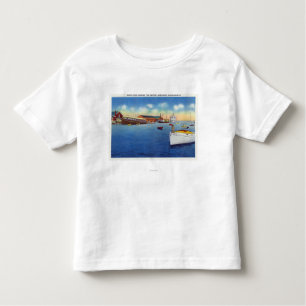 Wharf Scene Showing the Skipper Ship Toddler T-Shirt