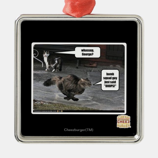whassup, George? Metal Tree Decoration (Front)