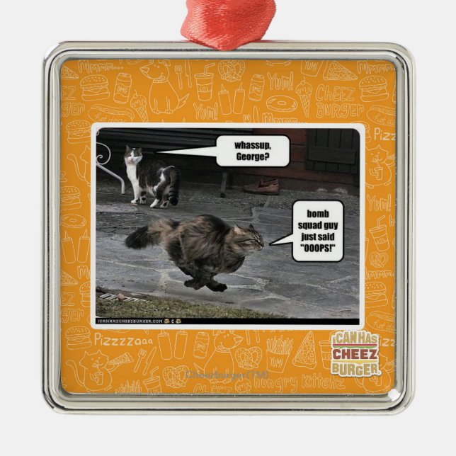 whassup, George? Metal Tree Decoration (Front)