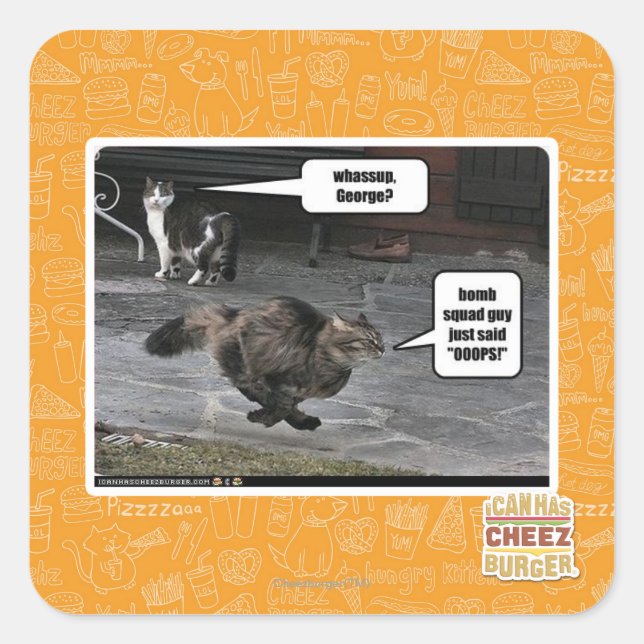 whassup, George? Square Sticker (Front)