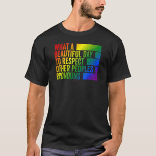 What A Beautiful Day To Respect Other Peoples Pron T-Shirt