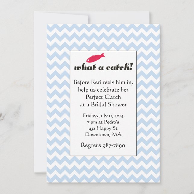 What a Catch Bridal Shower Invitations (Front)