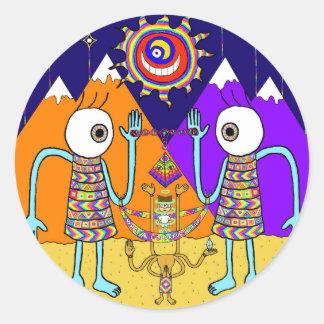 What A Colourful World Sticker (Circle)