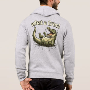 What A Croc Hoodie - Funny Dad Monogram Gift