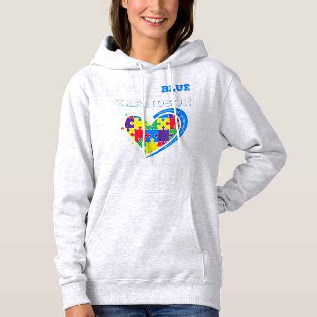 What a great present for a matching autism awarene hoodie (Front)