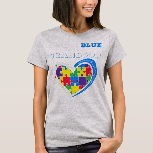 What a great present for a matching autism awarene T-Shirt (Front)