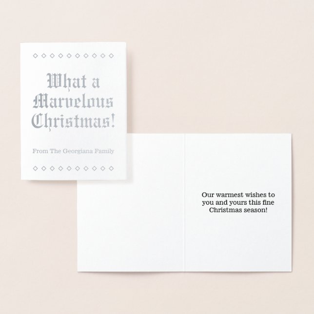 "What a Marvellous Christmas" Foil Card (Display)