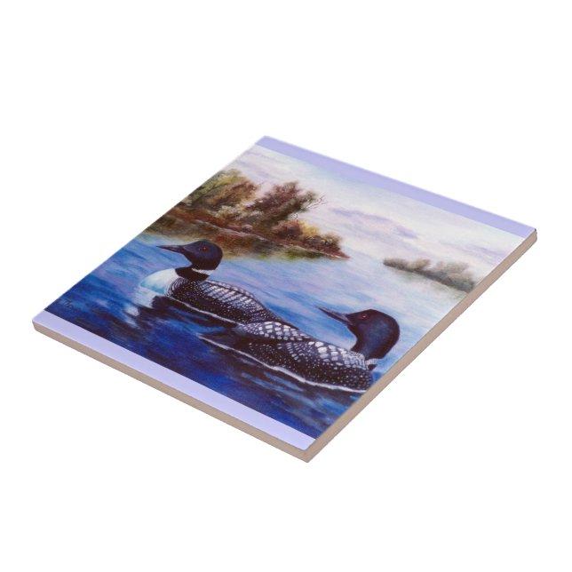What a Pair Loon Tile (Side)