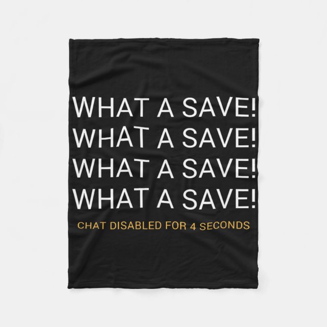 What A Save Chat Disabled Rocket Soccer Game  Fleece Blanket (Front)