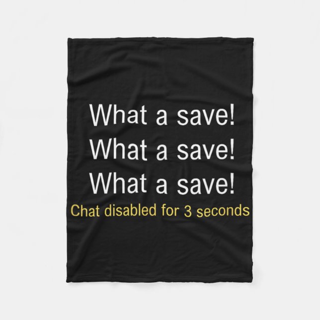 What A Save! Funny Car Soccer Gamer Meme  Fleece Blanket (Front)