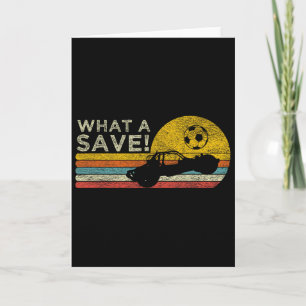 What A Save Vintage Retro Rocket Soccer Car League Card