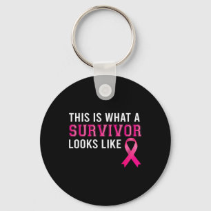 What A Survivor Looks Like Breast Cancer Awareness Key Ring
