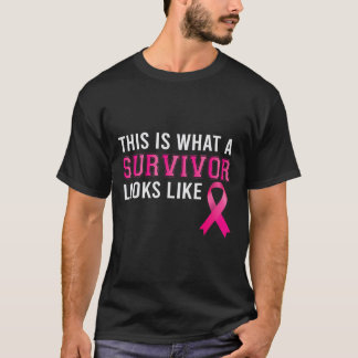 What A Survivor Looks Like Breast Cancer Awareness T-Shirt
