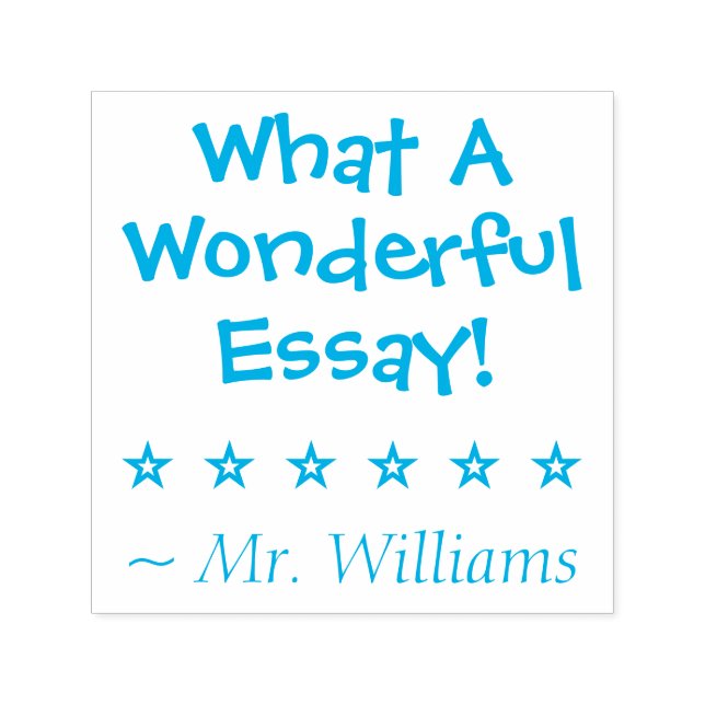 "What A Wonderful Essay!" Feedback Rubber Stamp (Design)