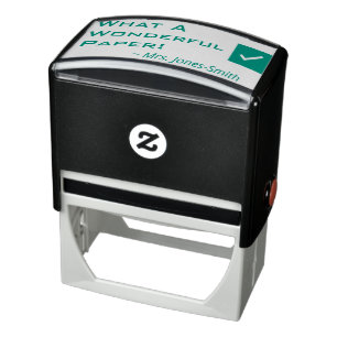 "What A Wonderful Paper!" Educator Rubber Stamp