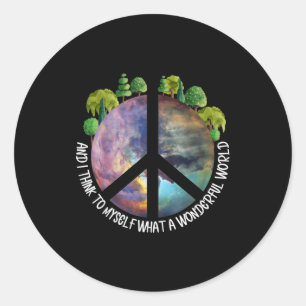 What A Wonderful World  Classic Round Sticker